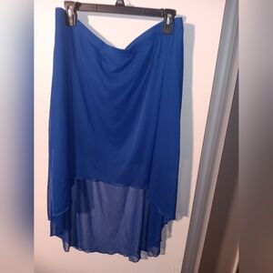 Decree Cobalt High-Low Skirt